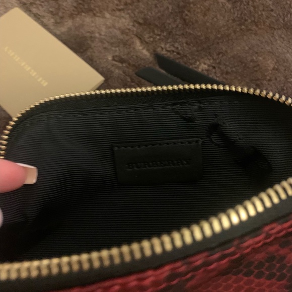 Burberry Rucksack Backpack Snake Pattern with Leather Trim & Matching Wallet - Picture 11 of 14